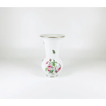 HEREND, WHITE & RED ROSE BOUQUET VASE ", HANDPAINTED PORCELAIN ! (A029)