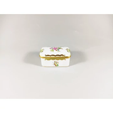HEREND, VICTORIA (VBO) TRINKET BOX, HANDPAINTED PORCELAIN ! (B118) HEREND, VICTORIA (VBO) TRINKET BOX, HANDPAINTED PORCELAIN ! (B118)