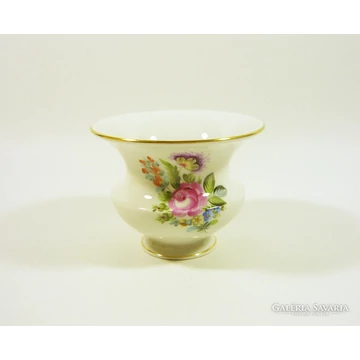 HEREND, ROSE BOUQUET VASE, HANDPAINTED PORCELAIN, EXCELLEND CONDITION ! (H049)