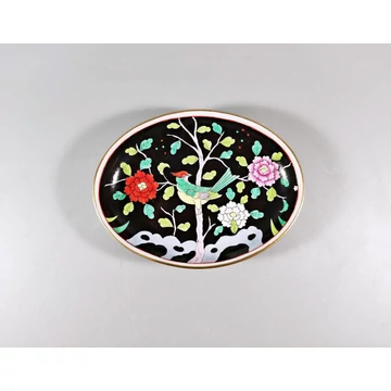 HEREND, CHINESE MACAO (MAC) ASHTRAY 4.7", HANDPAINTED PORCELAIN  ! (J083)