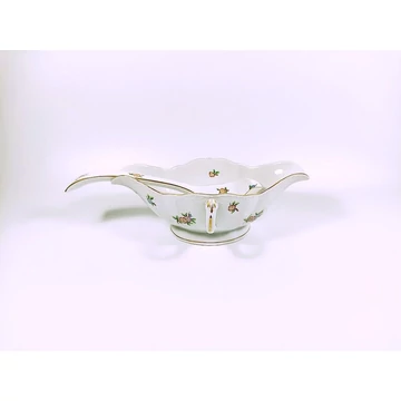 HEREND, ETON SAUCE BOAT WITH SPOON (220;240), HANDPAINTED PORCELAIN ! (J362)