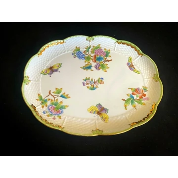 HEREND PORCELAIN HANDPAINTED QUEEN VICTORIA SERVING TRAY 417/VBO (G007)