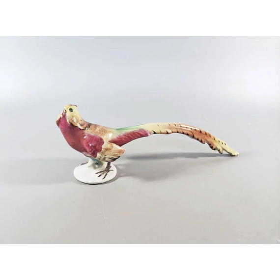 HEREND, GOLDEN PHEASANT BIRD 8", HANDPAINTED PORCELAIN FIGURINE! (A010)