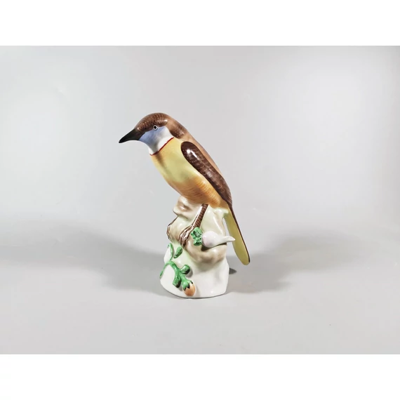 HEREND, BROWN SINGER BIRD 6.6", HANDPAINTED PORCELAIN FIGURINE ! (A040)