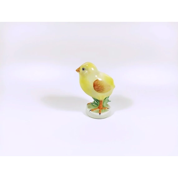 HEREND, YELLOW CHICK BIRD 4", HANDPAINTED PORCELAIN FIGURINE (B128)