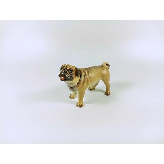 HEREND, PUG DOG, HANDPAINTED PORCELAIN FIGURINE (B139)