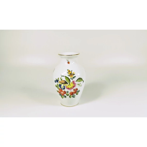 HEREND, BOUQUET DE FRUITS VASE, HANDPAINTED PORCELAIN ! (B143)