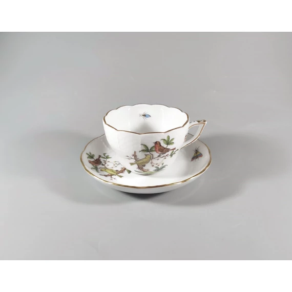 HEREND, ROTHSCHILD COFFEE (730) CUP & SAUCER, HANDPAINTED PORCELAIN ! (BT003)