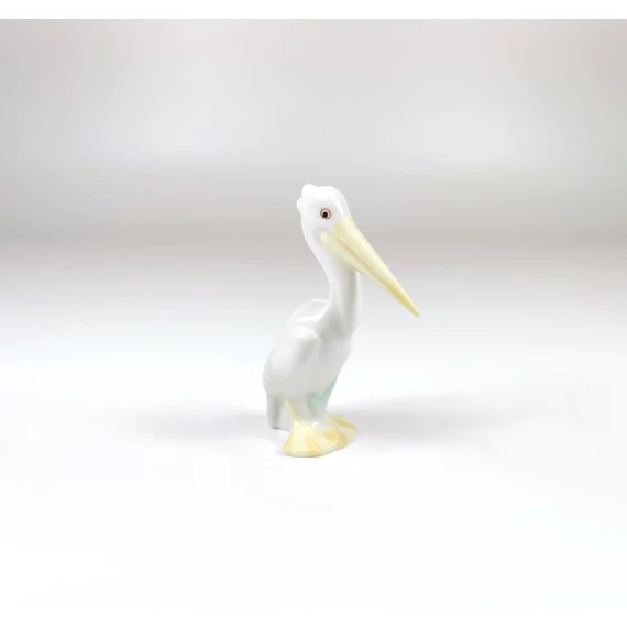 HEREND, PELICAN BIRD, MINIATURE HANDPAINTED PORCELAIN FIGURINE ! (I068)