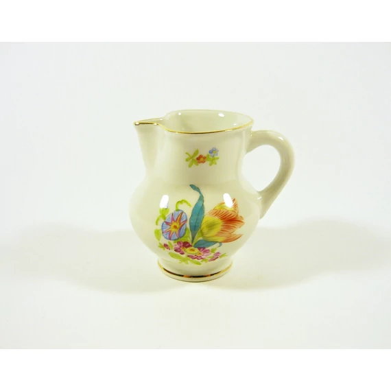 HEREND, BOUQUET DE TULIPE (BT) MILK PITCHER 3", HANDPAINTED PORCELAIN ! (J043)