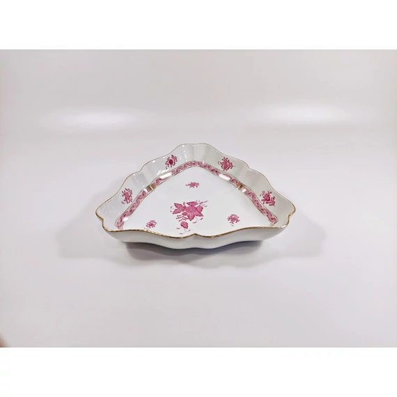 HEREND, RASPBERRY CHINESE BOUQUET SALAD BOWL (191), HANDPAINTED PORCELAIN (J373)