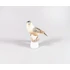 Picture 10/12 -HEREND, GRAY SINGER BIRD ON A LOG, HANDPAINTED PORCELAIN FIGURINE ! (B003)