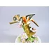Picture 11/12 -HEREND, TWO SINGER BIRDS ON A BRANCH  4", HANDPAINTED PORCELAIN FIGURINE (B096)
