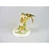 Picture 4/12 -HEREND, TWO SINGER BIRDS ON A BRANCH  4", HANDPAINTED PORCELAIN FIGURINE (B096)