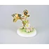 Picture 8/12 -HEREND, TWO SINGER BIRDS ON A BRANCH  4", HANDPAINTED PORCELAIN FIGURINE (B096)