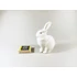 Picture 2/12 -HEREND, SITTING WHITE RABBIT, HANDPAINTED PORCELAIN FIGURINE ! (B111)