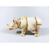 Picture 11/12 -HEREND, GRAY RHINOCEROS, RHINO 5", HANDPAINTED PORCELAIN FIGURINE (B124)