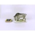 Picture 2/12 -HEREND, GRAY BISON, HANDPAINTED PORCELAIN FIGURINE (B137)