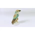 Picture 10/12 -HEREND, GREEN SINGER BIRD ON A BRANCH 3", HANDPAINTED PORCELAIN FIGURINE (B148)