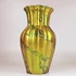 Picture 10/12 -ZSOLNAY, ART DECO GREEN LABRADOR EOSIN GLAZE VASE 9", ANTIQUE PORCELAIN (B152)