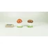 Picture 2/12 -HEREND, RED AND BROWN MUSHROOM SHAPED SALT AND PEPPER SHAKERS PORCELAIN (B154)