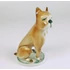 Picture 10/12 -ZSOLNAY, BROWN BOXER DOG HANDPAINTED PORCELAIN FIGURINE 5" (B166)