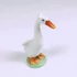 Picture 11/12 -HEREND, WHITE GOOSE BIRD, HANDPAINTED PORCELAIN FIGURINE (B169)