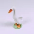 Picture 10/12 -HEREND, WHITE GOOSE BIRD, HANDPAINTED PORCELAIN FIGURINE (B169)