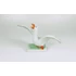 Picture 1/12 -HEREND, WHITE GOOSE BIRD WIH OPEN WINGS, HANDPAINTED PORCELAIN FIGURINE (B170)