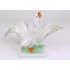 Picture 11/12 -HEREND, WHITE GOOSE BIRD WIH OPEN WINGS, HANDPAINTED PORCELAIN FIGURINE (B170)