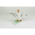 Picture 9/12 -HEREND, WHITE GOOSE BIRD WIH OPEN WINGS, HANDPAINTED PORCELAIN FIGURINE (B170)