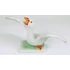 Picture 10/12 -HEREND, WHITE GOOSE BIRD WIH OPEN WINGS, HANDPAINTED PORCELAIN FIGURINE (B170)