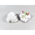 Picture 11/12 -HEREND, BOUQUET DE SAXE HEART SHAPED BOX 4", HANDPAINTED PORCELAIN ! (BT011)