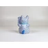 Picture 5/10 -HEREND, BLUE FISHNET (VHB) MANEKI-NEKO WAVING CAT, PORCELAIN FIGURINE ! (D020)