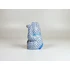 Picture 6/10 -HEREND, BLUE FISHNET (VHB) MANEKI-NEKO WAVING CAT, PORCELAIN FIGURINE ! (D020)