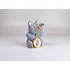 Picture 2/11 -HEREND, DARK BLUE FISHNET MANEKI-NEKO WAVING CAT, PORCELAIN FIGURINE ! (D021)