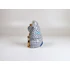 Picture 7/11 -HEREND, DARK BLUE FISHNET MANEKI-NEKO WAVING CAT, PORCELAIN FIGURINE ! (D021)