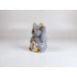 Picture 8/11 -HEREND, DARK BLUE FISHNET MANEKI-NEKO WAVING CAT, PORCELAIN FIGURINE ! (D021)