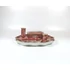 Picture 1/16 -HEREND, CHINOISERIE RED ESTERHAZY SMOKING SET, HANDPAINTED PORCELAIN ! (H007)