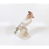 Picture 12/15 -HEREND, BROWN SINGER BIRD ON A LOG, HANDPAINTED PORCELAIN FIGURINE (H019)