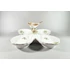 Picture 3/12 -HEREND, QUADRA DISH CENTERPIECE WITH BIRD FIGURINE, HANDPAINTED PORCELAIN (H020)