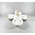 Picture 10/12 -HEREND, QUADRA DISH CENTERPIECE WITH BIRD FIGURINE, HANDPAINTED PORCELAIN (H020)
