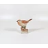 Picture 1/10 -HEREND, BROWN SINGER BIRD ON A LOG, HANDPAINTED PORCELAIN FIGURINE (H025)
