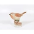 Picture 3/10 -HEREND, BROWN SINGER BIRD ON A LOG, HANDPAINTED PORCELAIN FIGURINE (H025)
