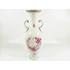 Picture 11/12 -HEREND, RASPBERRY INDIAN BASKET VASE WITH HANDLES, HANDPAINTED PORCELAIN! (H119)