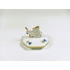 Picture 13/15 -HEREND, BLUE GARLAND PBG TRINKET BOX WITH FISH KNOB HANDPAINTED PORCELAIN (H126)