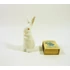 Picture 2/10 -HEREND, WHITE RABBIT STANDING 3.5", HANDPAINTED PORCELAIN FIGURINE, MINT! (I106)