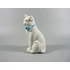 Picture 9/12 -HEREND, WHITE CAT WITH A BUTTERFLY BOW, HANDPAINTED PORCELAIN FIGURINE ! (I132)