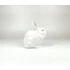 Picture 2/13 -HEREND, WHITE RABBIT SITTING 5", HANDPAINTED PORCELAIN FIGURINE, MINT ! (I147)