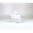 Picture 5/13 -HEREND, WHITE RABBIT SITTING 5", HANDPAINTED PORCELAIN FIGURINE, MINT ! (I147)